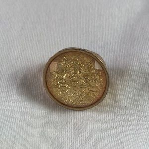 Gold Foil Gem Ring size 4.5